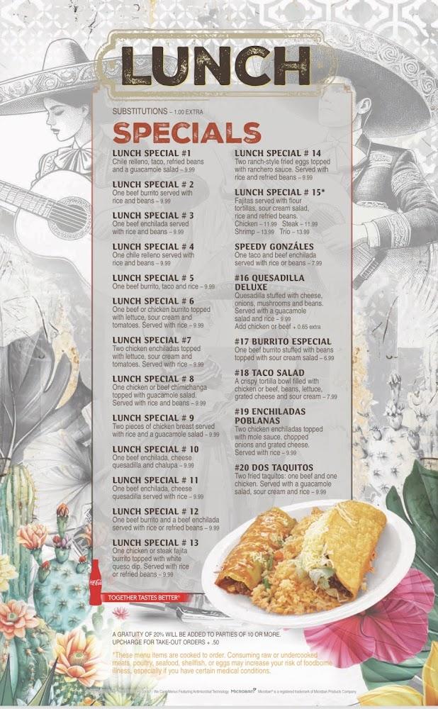 El Tenampa Mexican Restaurant One Taco, Two Enchiladas And Choice Of Rice Or Beans