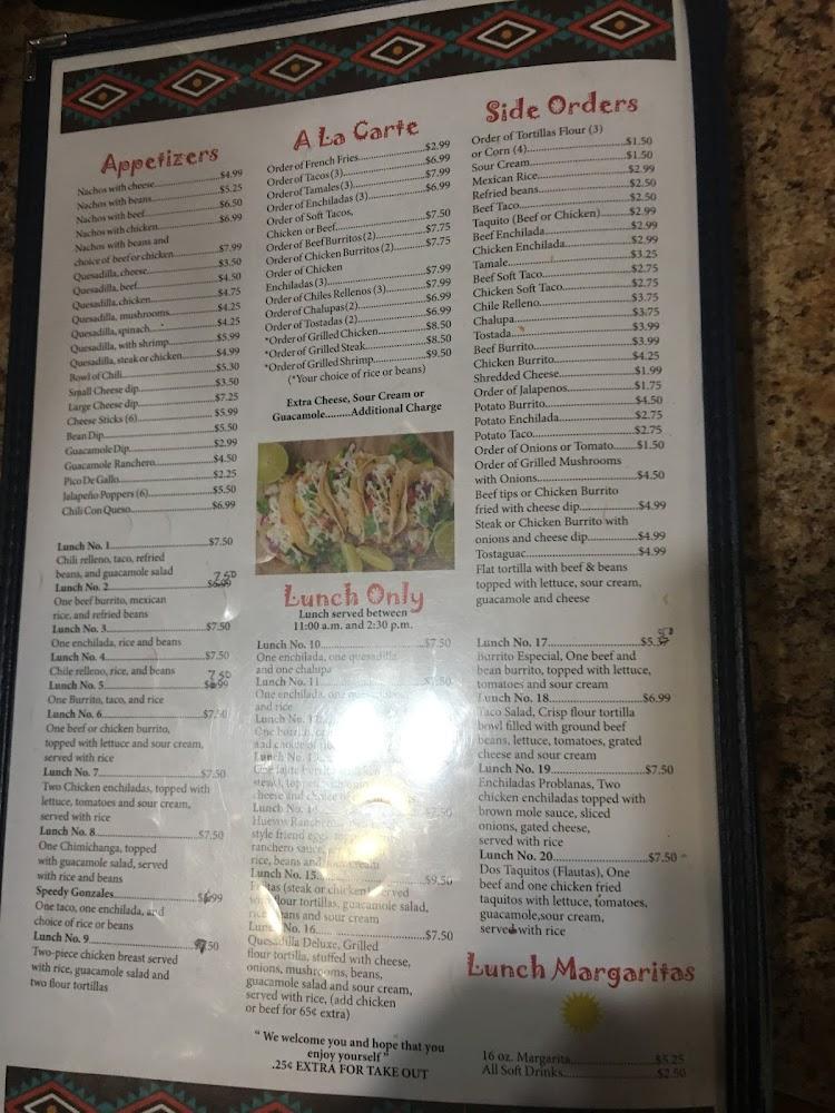 El Tenampa Mexican Restaurant Menu image 4